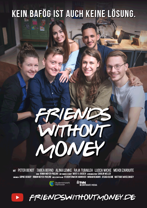 Studentenwerk Hannover, Plakat »Friends without money«